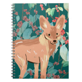 Caderno Espiral Cobrir para Notebook Adorable Fox - Arte Inspirada