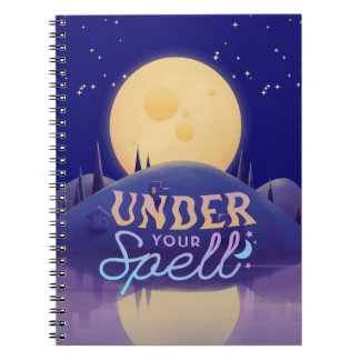 Caderno Espiral Cobrir para notebook com lua entonada