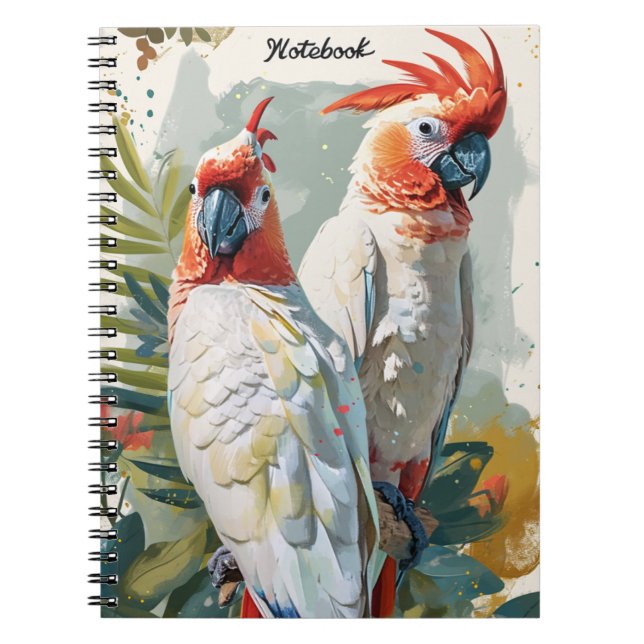 Caderno Espiral Cockatoos Vintage (Frente)