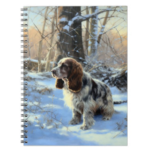 Caderno Espiral Cocker Spaniel Deixe-o nevar no Natal