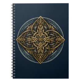 Caderno Espiral Codex do Nó Dourado — Símbolo Celta