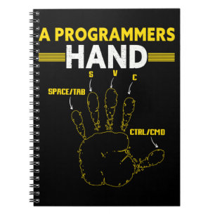 Caderno Espiral Codificação engraçada do programador de Nerd para