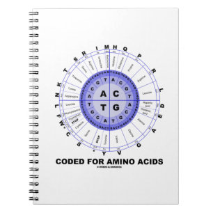 Caderno Espiral Codificado para os ácidos aminados (ADN do códig