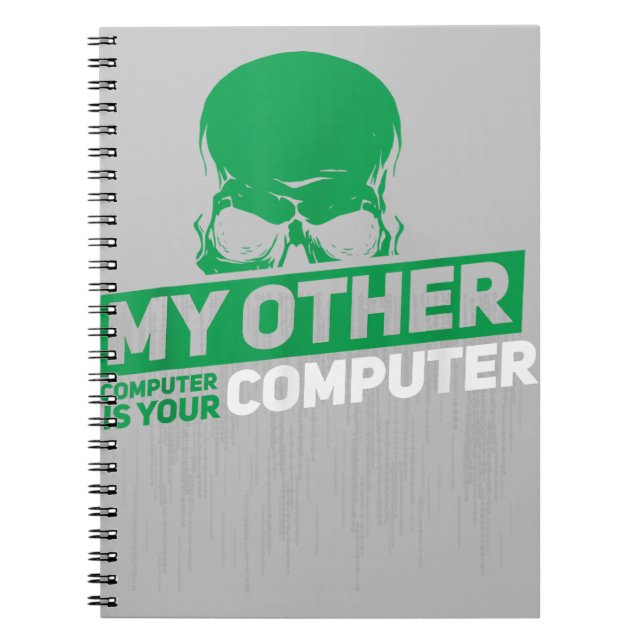 Caderno Espiral Código Admin do Nerd Hacker do Engenheiro Sysadmin (Frente)