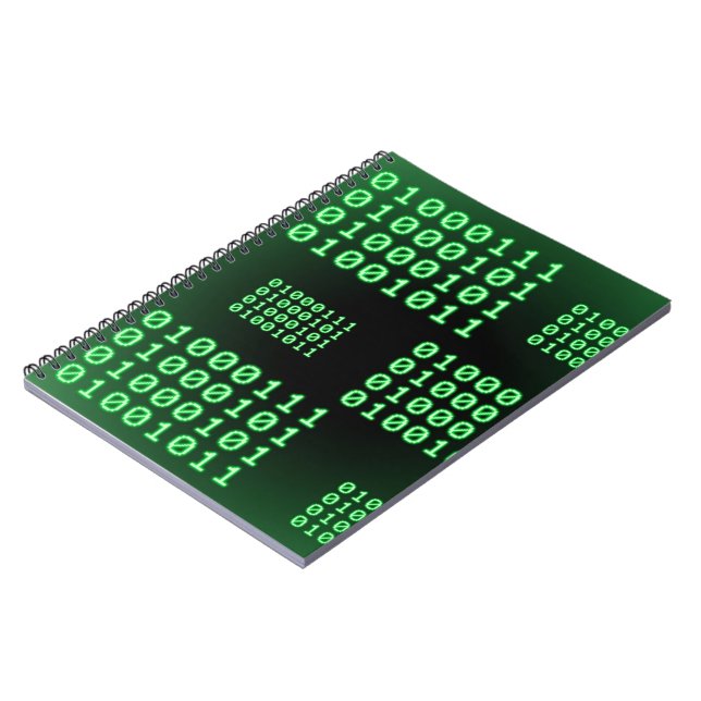 Caderno Espiral Código binário para o GEEK (Left Side)