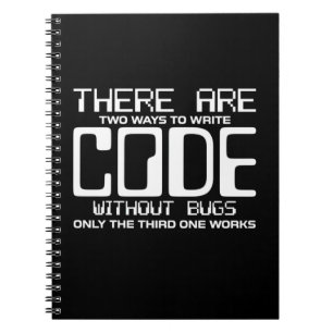 Caderno Espiral Código de gravação do programador sem Insetos