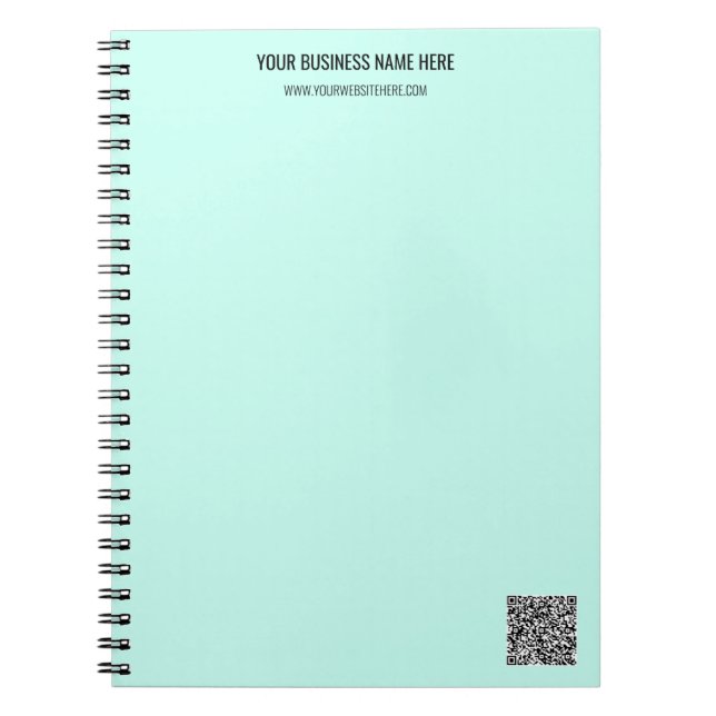 Caderno Espiral Código QR e Texto Personalizado Personalizado Pers (Frente)