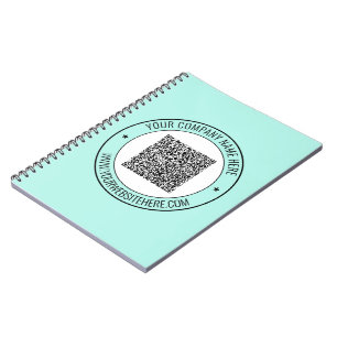 Caderno Espiral Código QR Nome Comercial Cores do Site Bloco de No