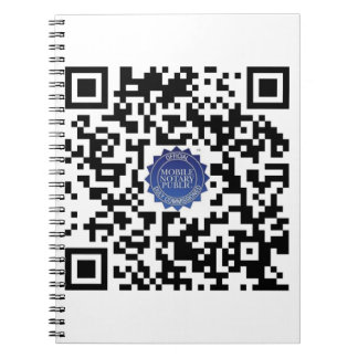 Caderno Espiral Código qr público notário móvel