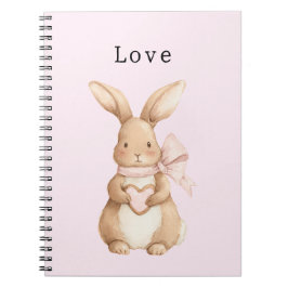 Caderno Espiral Coelhinho Bonito Arco de Coração Amor