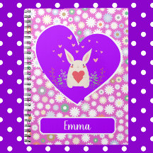 Coelhinho Bonito com Corações e Flores