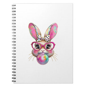 Caderno Espiral Coelhinho da Páscoa Feliz Arco Coquete Pincelada P