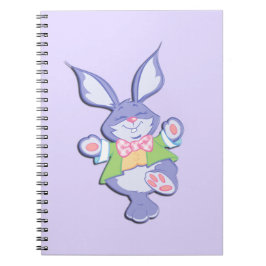 Caderno Espiral Coelhinho da Páscoa roxo de dança
