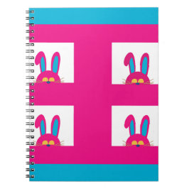 Caderno Espiral Coelhinho de Páscoa e Azul Retroativo