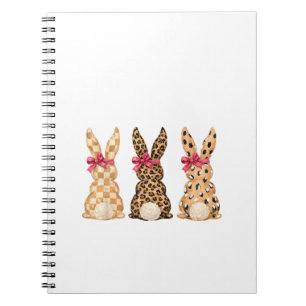Caderno Espiral Coelhinho de Páscoa Feliz com Laço Coquete para Me