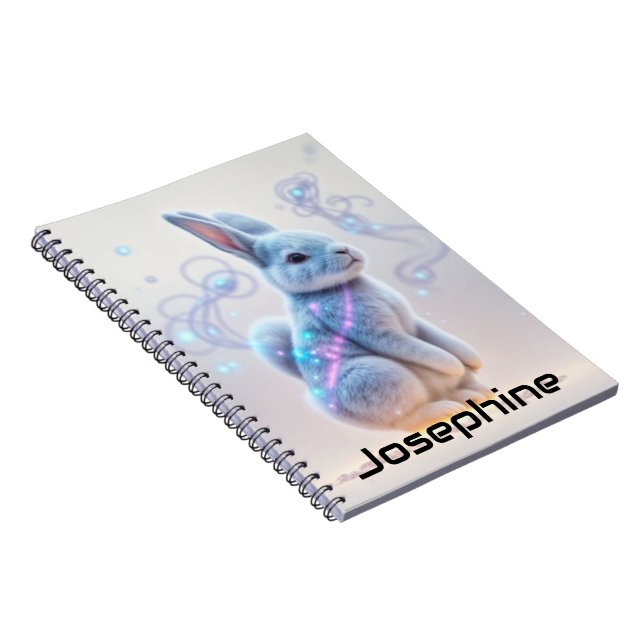 Caderno Espiral Coelhinho De Pintura Azul Galáxia (Lado Direito)