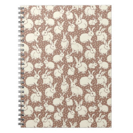 Caderno Espiral Coelhinhos Fofinhos Bonanza - Mousse de Mocha. 