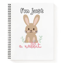 Caderno espiral coelho