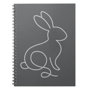 Caderno Espiral Coelho Bunny Minimalista de Design Moderno