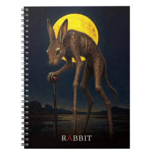 Caderno Espiral Coelho Cane gótico Surrealista