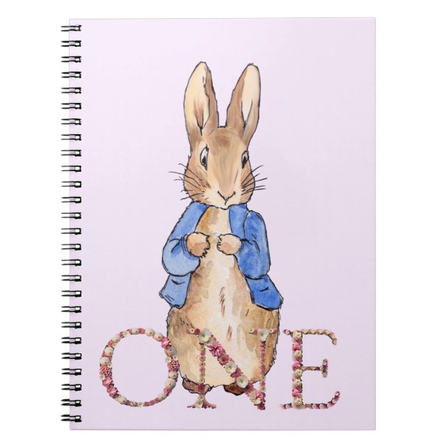 Caderno Espiral Coelho clássico com jaqueta azul (Frente)