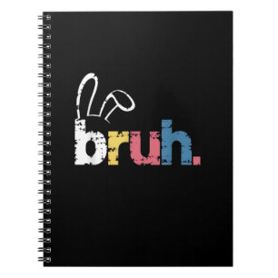 Caderno Espiral Coelho da Páscoa Bruh Meme Fofo Para Crianças _4