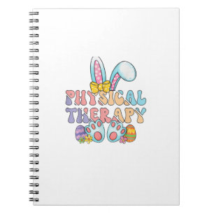 Caderno Espiral Coelho de Páscoa Ovos de Terapia Física PT Terapeu