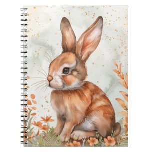 Caderno Espiral Coelho Fofo de Primavera