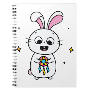 Caderno Espiral Coelho Fofo e Divertido