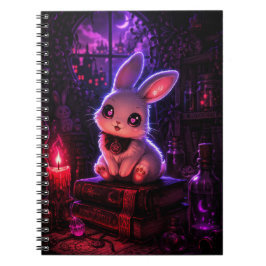 Caderno Espiral Coelho Kawaii Gótico Bunny