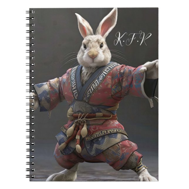 Caderno Espiral Coelho Kung Fu (Frente)