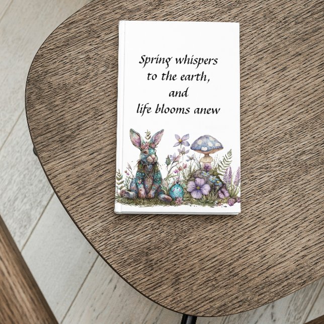 Caderno Espiral Coelho Místico com Cogumelos (Criador carregado)
