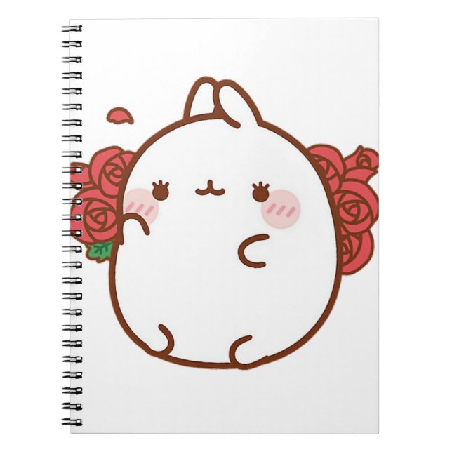 Caderno Espiral Coelho Rosa Doce (Frente)
