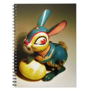Caderno Espiral coelhos toalha e ovo amarelo páscoa