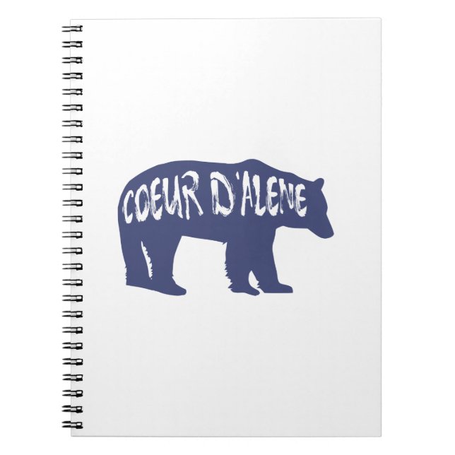 Caderno Espiral Coeur d'Alene Idaho Bear (Frente)