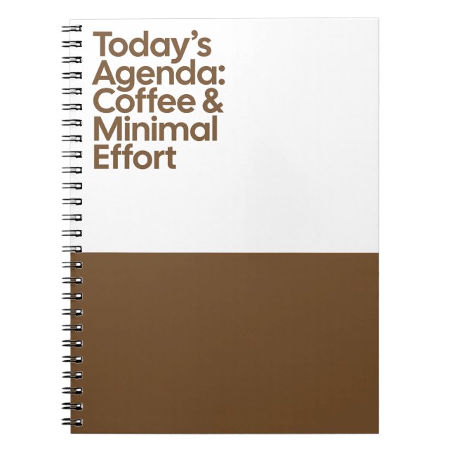 Caderno Espiral Coffee Minimal Effort Notebook (Frente)