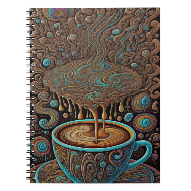 Caderno Espiral Coffee Spores Coffee Psychedelic Melting Drim (Frente)