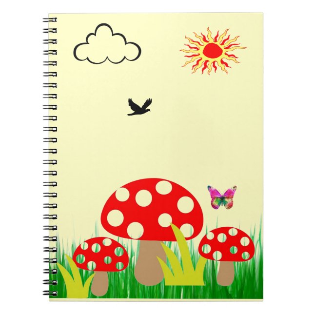 Caderno Espiral Cogumelos (Frente)
