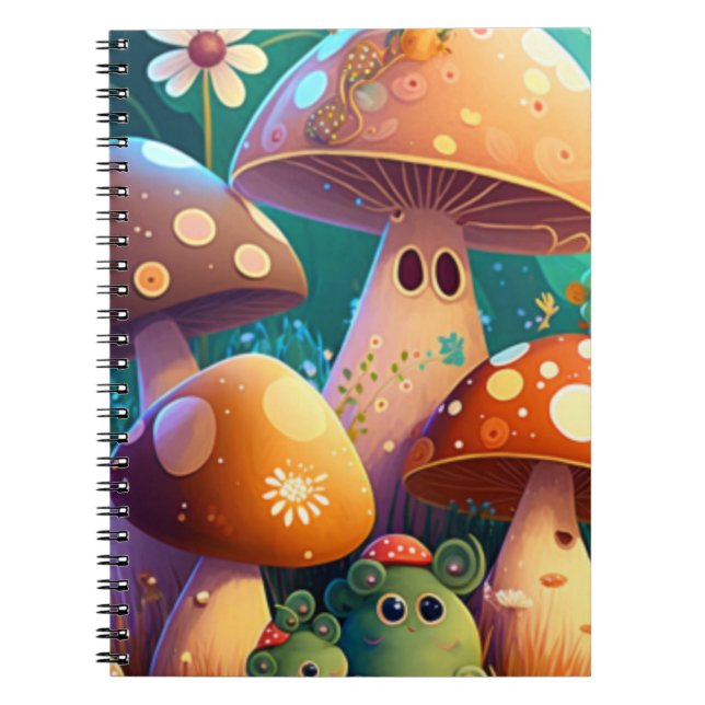 Caderno Espiral Cogumelos cubanos no Bloco de Anotações Espiral da (Frente)