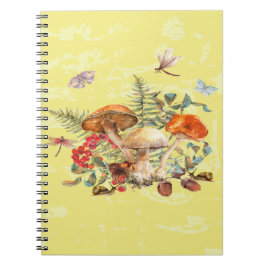 Caderno Espiral Cogumelos, Dragões, Mães e Caracóis