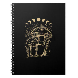 Caderno Espiral Cogumelos & Minimalismo Casa Estética Goblinco