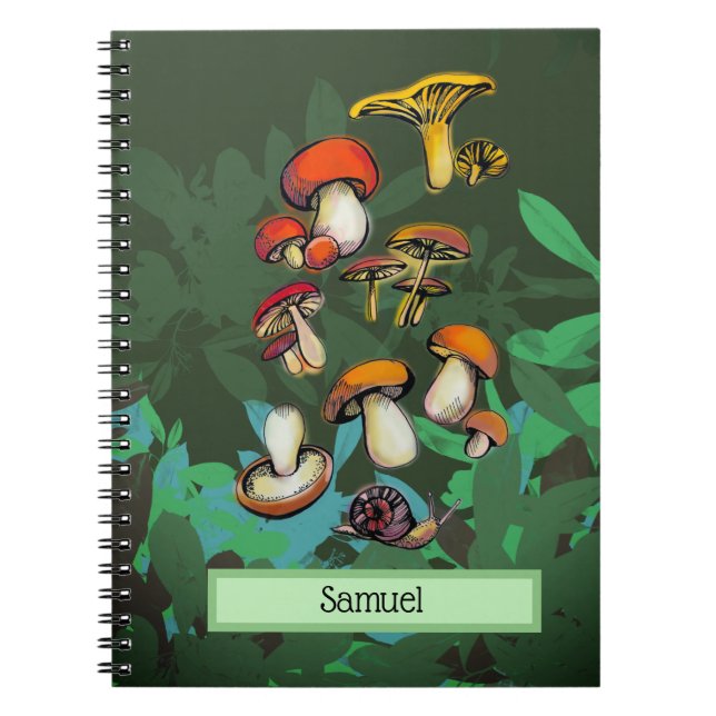 Caderno Espiral Cogumelos selvagens (Frente)