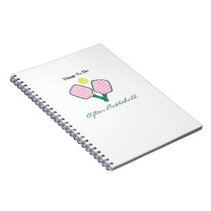 Caderno Espiral Coisas a Fazer Depois do Pickleball