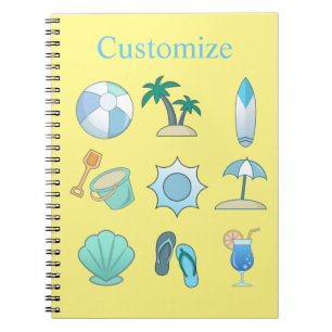 Caderno Espiral Coisas da vida na praia Thunder_Cove