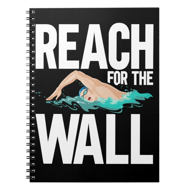 Caderno Espiral Coisas de Swimmer da Equipe de Nadação Engraçada (Frente)