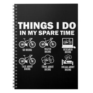Caderno Espiral Coisas Engraçadas De Bicicleta Que Faço No Meu Tem