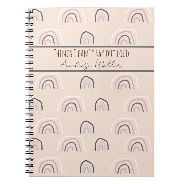 Caderno Espiral Coisas Engraçadas Personalizadas que Não Posso Diz (Frente)
