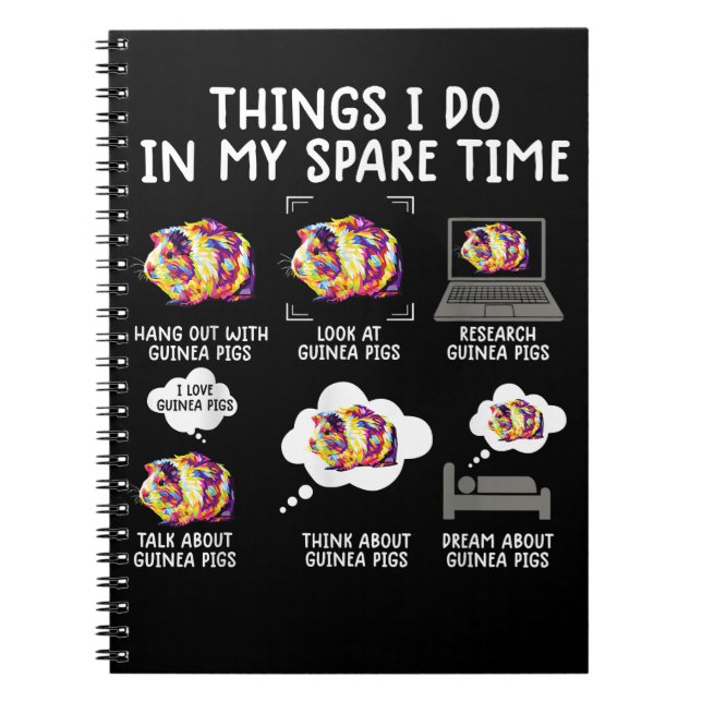 Caderno Espiral Coisas Engraçadas Que Eu Faço No Meu Tempo Livre (Frente)