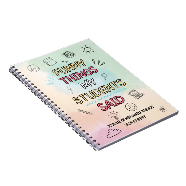 Caderno Espiral Coisas engraçadas que meus alunos disseram (Lado Direito)