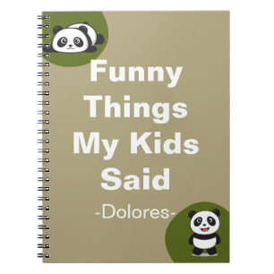 Caderno Espiral Coisas Engraçadas Que Meus Filhos Disseram